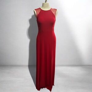 Night Way Collections Sleeveless Wine Maxi Dress